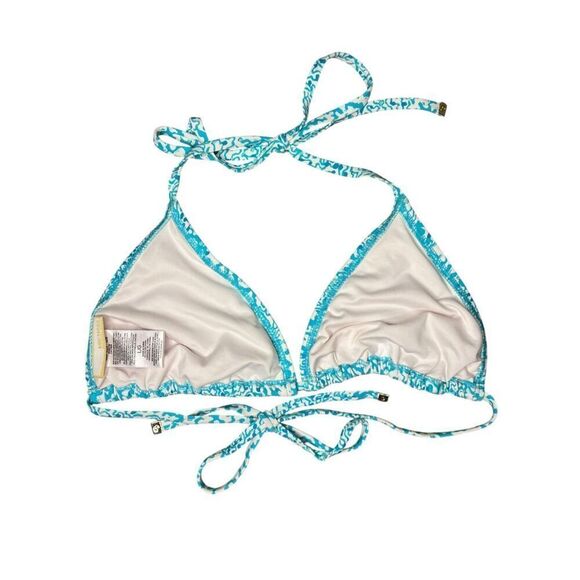 Michael Kors Women’s M/L Two-Piece Bikini Swimsuit Blue Beaded - Picture 5 of 9